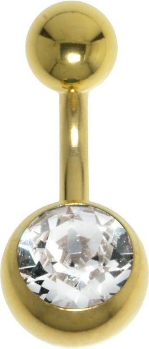 Produktbild Bijouteria Bauchpiercing (Chirurgenstahl 316L, Premium Kristall, PVD Beschichtung (goldfarbig))