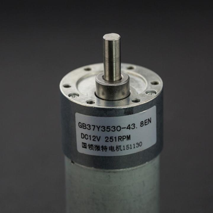 Actual product image DFRobot 12V 251RPM 18Kg*cm DC Gear Motor with Encoder