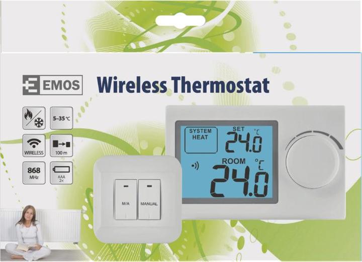 Actual product image Emos Room manual wireless thermostat P5614