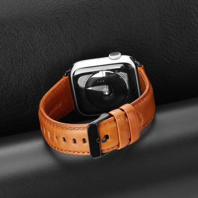 Produktbild Dux Ducis Business Series Echtleder Ersatz Armband (44 mm, 45 mm, 42 mm, Echtleder, Apple Watch Series 1, Apple Watch Series 2, Apple Watch Series 3, Apple Watch Series 4, Apple Watch Series 5, Apple Watch Series 6, Apple Watch Series 7, Apple Watch Series 8, Apple Watch Series 9, Apple Watch SE)