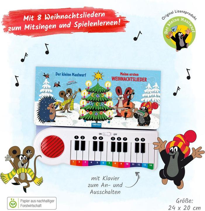 Actual product image Der kleine Maulwurf Klavierbuch Meine ersten Weihnachtslieder (German, Trötsch Verlag GmbH & Co KG, 2023)