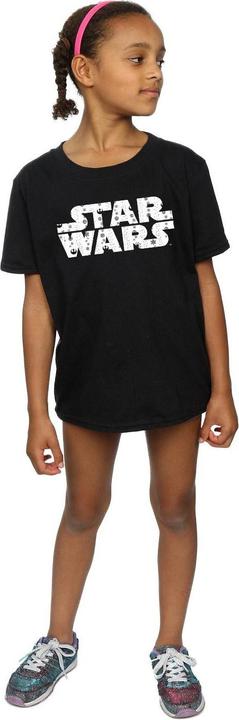 Actual product image Star Wars Girls Christmas Logo Cotton T-Shirt (140, 146)