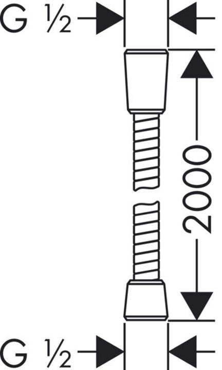 Actual product image hansgrohe HG metal shower hose SENSOFLEX 2000mm chrome (200 cm)
