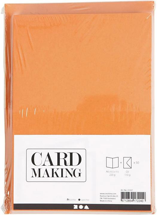 Productafbeelding Creativ Company Blanco kaart en enveloppe 10,5 x 15 cm, 50 stuks, Veelkleurig (50 Pcs.)