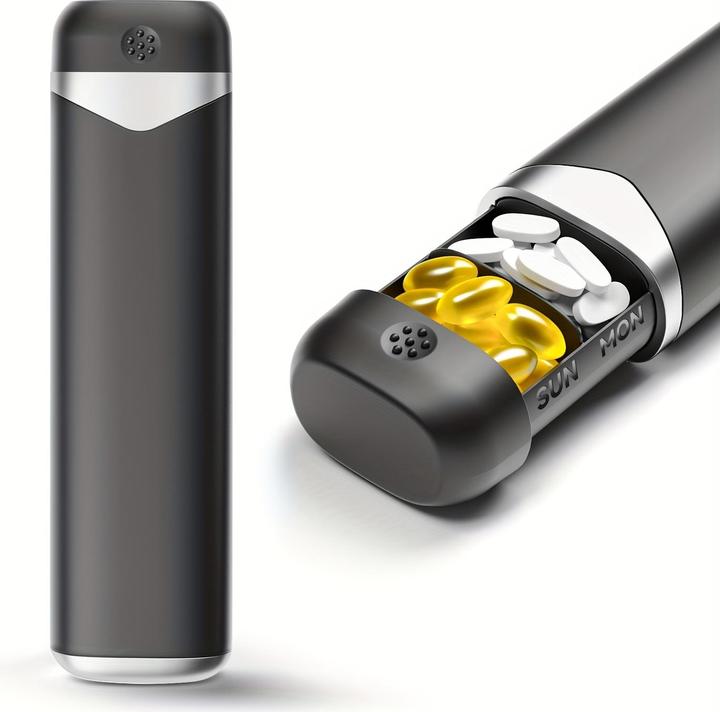 Actual product image PhoneLook Woche Pillendose tragbar 7 Tage kompakte Medikamenten-Dispenser