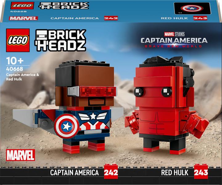 Immagine prodotto LEGO BrickHeadz Super Heroes Captain America & Red Hulk (40668, LEGO Brickheadz)