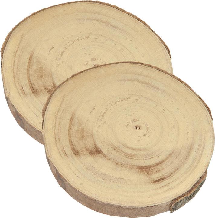 Immagine prodotto Natura Punto Set di 2 sottobicchieri rotondi in legno (2 x, Pan coaster)