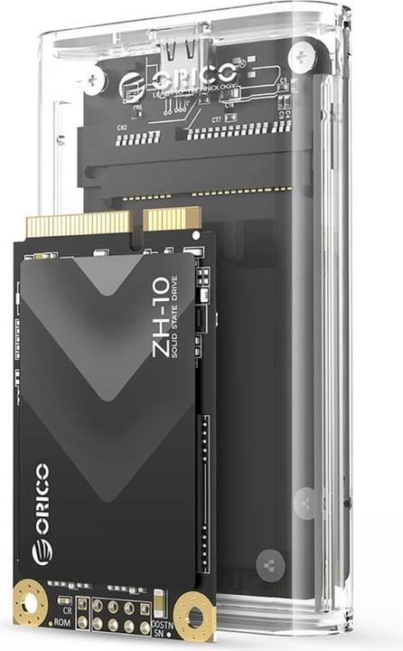 Image du produit Orico Other Computer Accessory TC10-MS MSATA USB-C 3.2 5Gb/s Disk Cartridge - Transparent (M.2 2242)