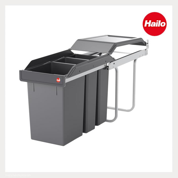 Produktbild Hailo Einbau-Abfallsammler 2x7+15L für Schränke ab 30cm (29 l)