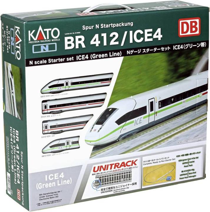 Produktbild Hobbytrain DB AG Startset ICE4, 4-teilig + Schienen + Trafo (Spur N)