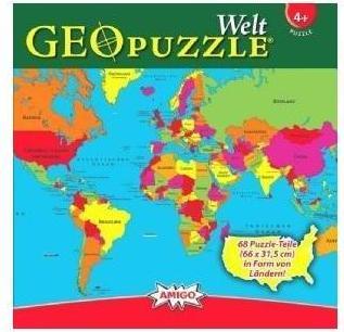 Produktbild Amigo GeoPuzzle Welt (68 Teile)
