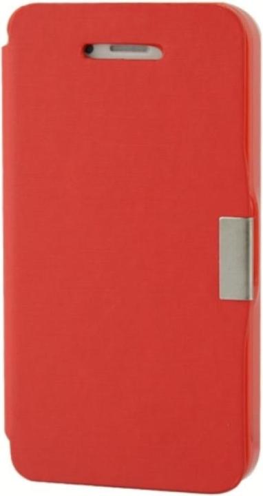 Produktbild König Design Handyhülle Tasche für Apple iPhone 4 / 4s Rot gebürstet (Apple iPhone 4, LG G4s)