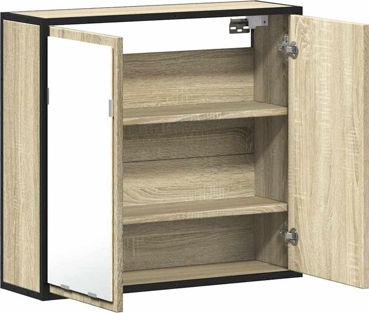 Produktbild VidaXL Bad-Spiegelschrank Sonoma-Eiche 65x20x60 cm Holzwerkstoff (65 x 20 x 60 cm)