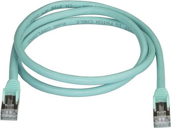 Immagine prodotto StarTech Cavo Patch Cat6a 1m Aqua (U/FTP, CAT6a, 1 m)