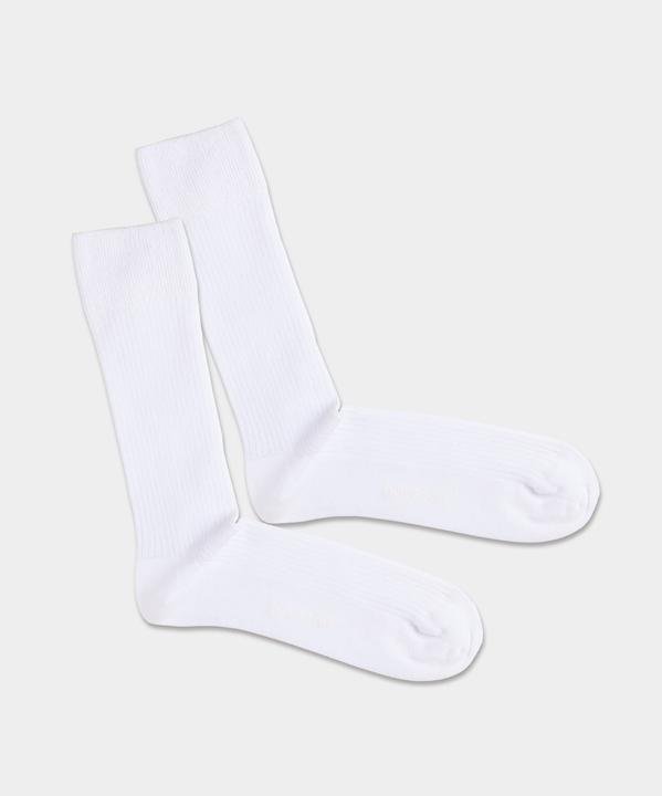 DillySocks Ribbed Snow White