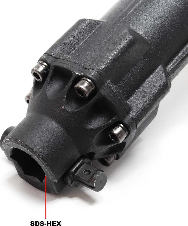 Immagine prodotto Wiltec Martello demolitore 2,5HP 55J Forza d'urto 1500bpm con 2 scalpelli e bussole esagonali, martello a (Benzina)