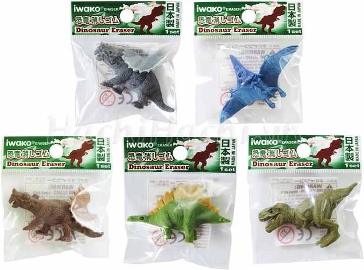 Actual product image Iwako Puzzle Eraser Dinosaurs ass