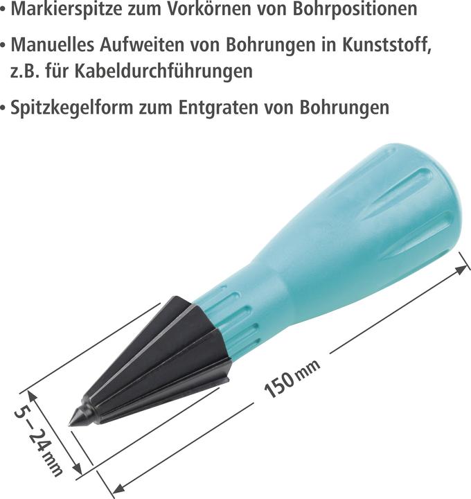 Image du produit wolfcraft Fraises à trou manuel avec pointe de marquage (1 pcs)