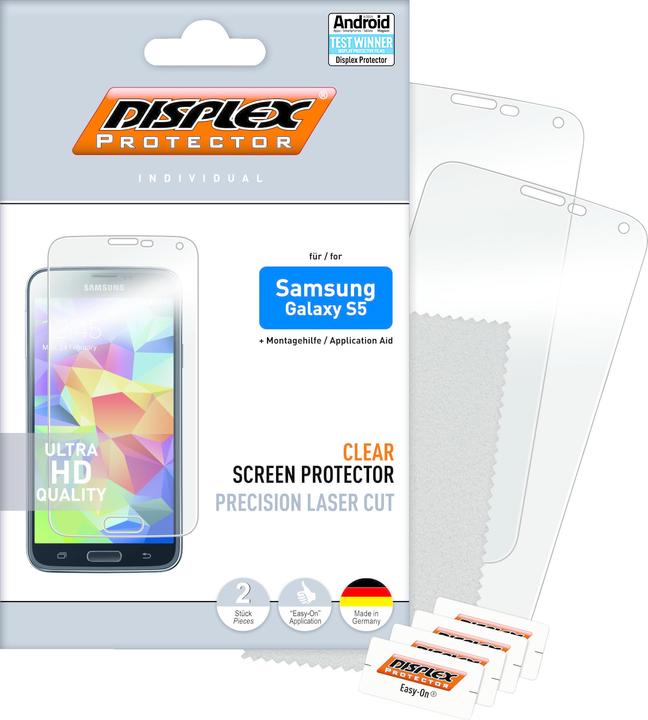 Image du produit Displex Protecteur Easy-On (2 pièce(s), Samsung Galaxy S5)