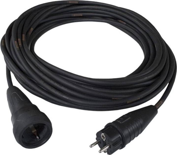 Produktbild Schabus 300110 Strom Verlängerungskabel Schwarz 10.00 m (10 m, CEE 7/3)