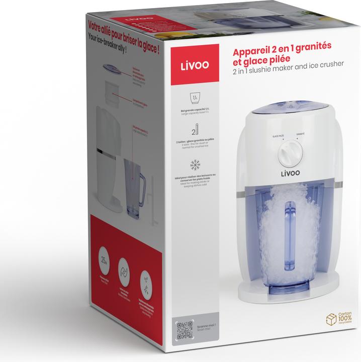 Actual product image Livoo 2 in 1 slushie maker and ice crusher