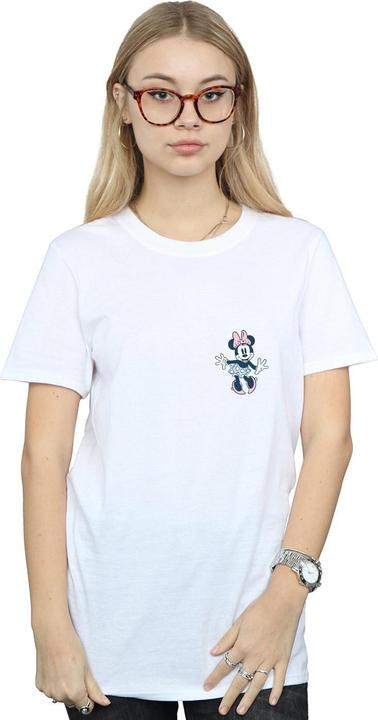 Actual product image Disney Womens/Ladies Minnie Mouse Dancing Chest Cotton Boyfriend T-Shirt (M)