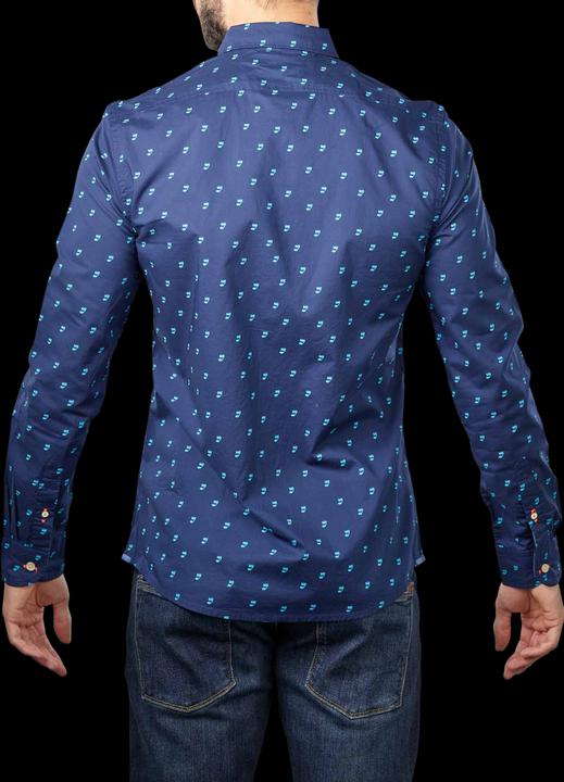 Image du produit Scotch & Soda Ditsy Printed Poplin Shirt Long Sleeve Blue (L)