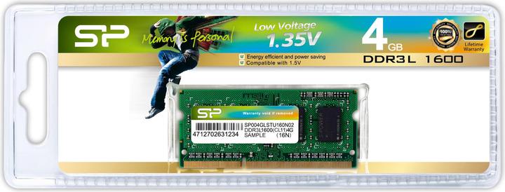 Produktbild Silicon Power SP004GLSTU160N02 (1 x 8GB, 1600 MHz, DDR3L-RAM, SO-DIMM)