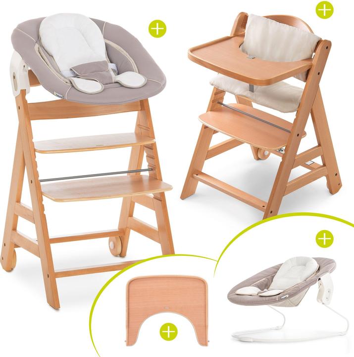 Actual product image Hauck Highchairs Alpha Move Nature Newborn Set - 5-piece highchair (Highchair)