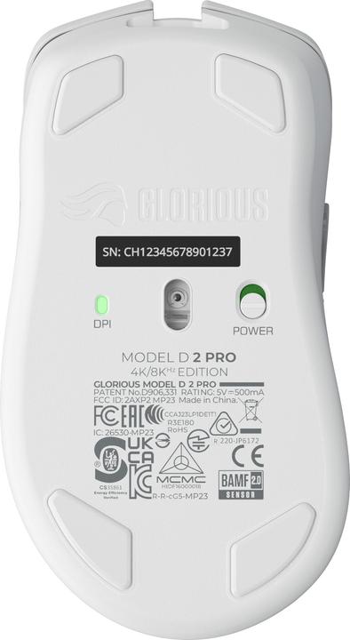 Actual product image Glorious Model O 2 PRO Wireless - 4K/8K Polling - White (Wireless)