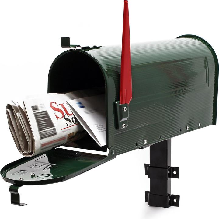 Produktbild Wiltec Set US Mailbox 180x220x480mm amerikanischer Briefkasten Halterung