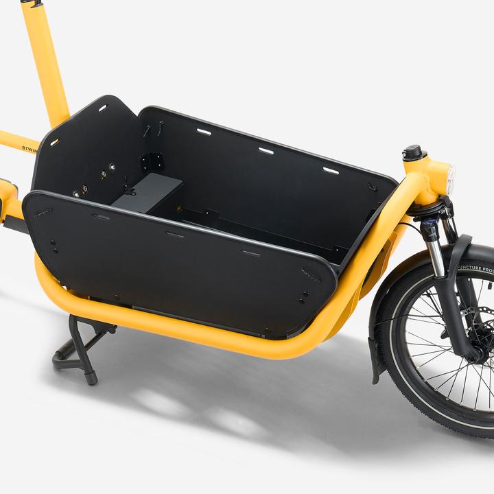 Actual product image Btwin E-Lastenfahrrad Cargobike F900E Box gelb