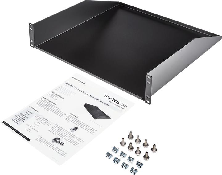 Actual product image StarTech 2u Fixed Rack Mount Shelf