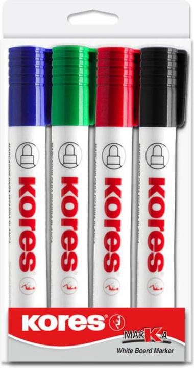 Actual product image Kores Whiteboard marker, wedge tip (Multicoloured, 3 mm, 4 x)