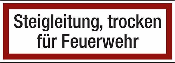 Produktbild Marahrens Brandschutzkennzeichen für die Feuerwehr, 297x105, 10 St,Steigleitung, trocken..