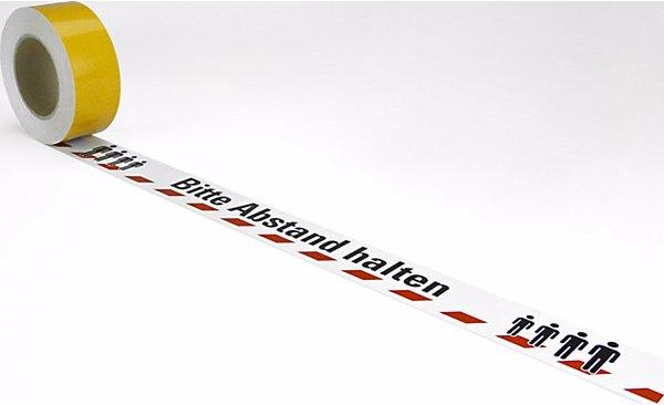 Produktbild Moravia Bodenmarkierungsband, Aufdruck: Abstand halten, Länge 16 m, Breite 50 mm