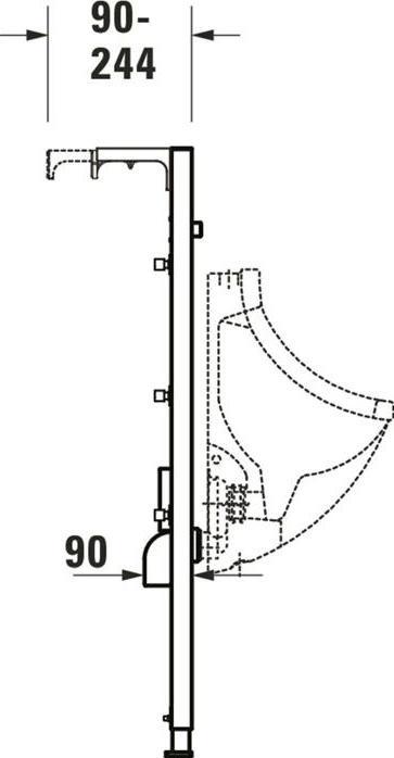 Produktbild Duravit Urinal-Element DURASYSTEM 500x1148mm, Standard, Trockenbau