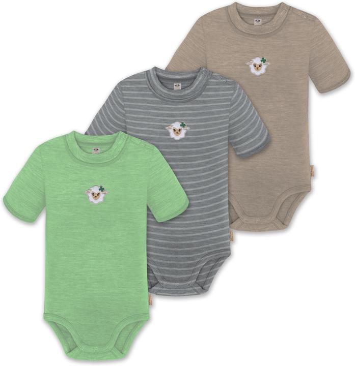 Normani 3er Set Baby Merino Kurzarmbody „Tihoi" - 9319
