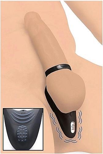 Actual product image Pipedream 10X Silicone Cock Ring + Vibrating Taint Stimulator (4 cm)