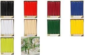 Actual product image Papstar Candlestick candles, 22 mm, dark green, pack of 50 Diameter: 22 mm, height: 250 mm, burning time: (50 pcs.)