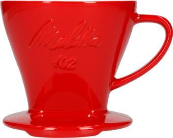 Melitta Filtre à café en porcelaine (goutte à goutte) 102 - Rouge
