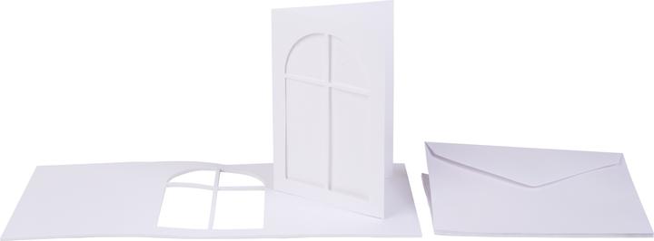 Actual product image VBS Passepartout cards "Window", 10 pieces, DIN A6, white. (10 pcs.)