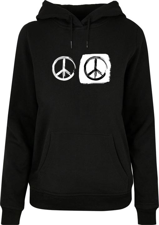 Merchcode Ladies Peace - Double Peace Black Basic Hoody - 161625