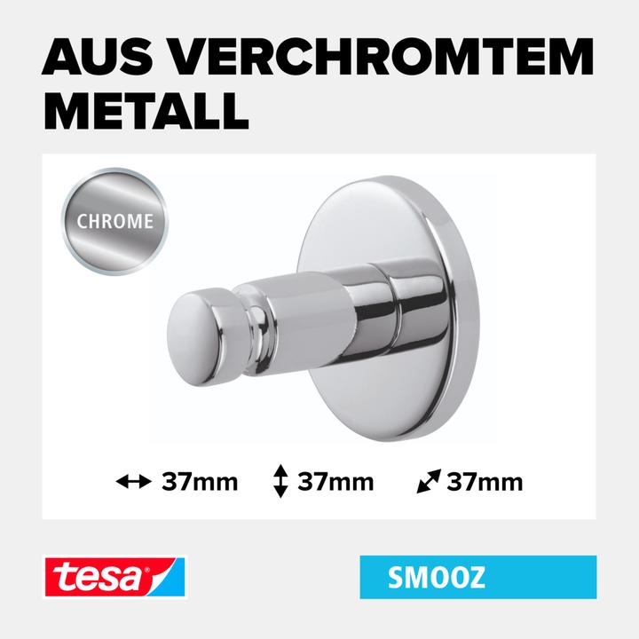 Actual product image tesa SMOOZ towel hook incl. adhesive solution without drilling