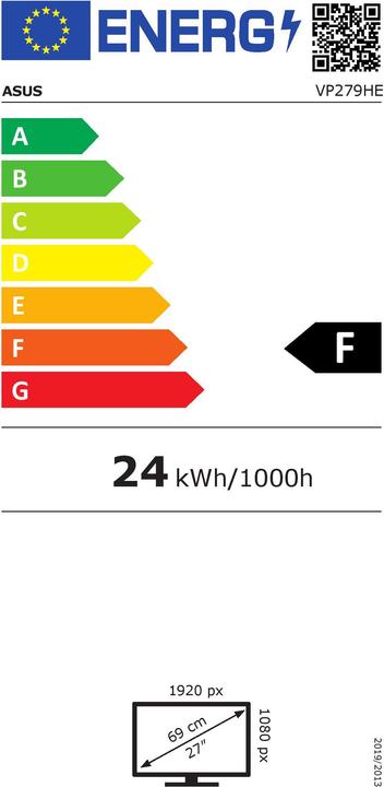 Energy Label ASUS VP279HE (1920 x 1080 pixels, 27")