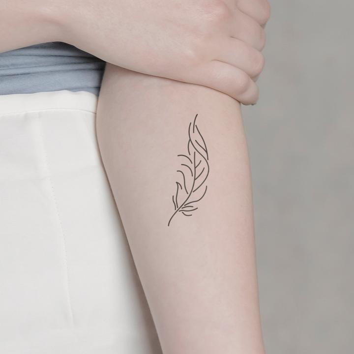 Immagine prodotto minink Tatuaggio temporaneo - piuma curva