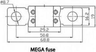 Actual product image Victron Energy MEGA fuse 150A/80V (PU 5 pcs.)