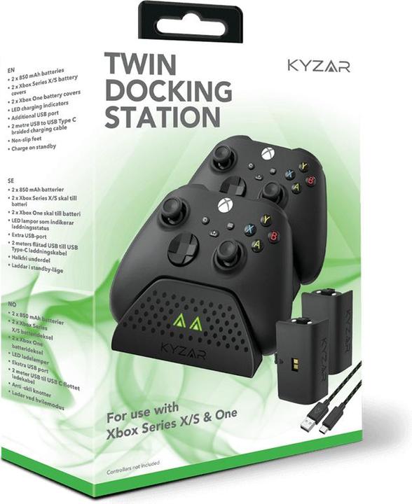 Vision Kyzar Twin Docking Station for Xbox Series X/S - Support pour console de jeux - Microsoft Xbox One (Xbox Series X, Xbox One S, Xbox Series S)