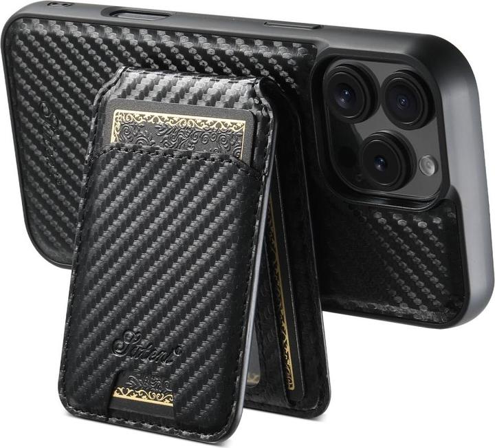 Immagine prodotto Ueli Express Copertina magnetica in carbon look con porta carte di credito staccabile (Apple iPhone 16 Pro)