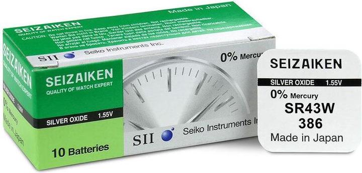 Immagine prodotto Seiko 386 / SR43W - 10 pile a bottone (10 pz., 125 mAh)